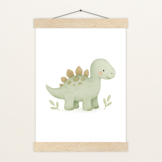 Dinosaurier Stegosaurus Poster mit Leisten von tinylearner