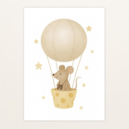 Mimi die Maus - Motiv: "Heißluftballon" Poster von tinylearner