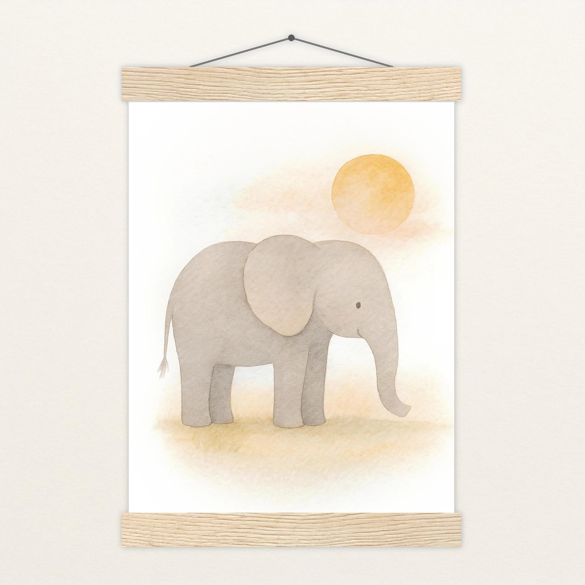 Emil der Elefant - Motiv: "Sonne" Poster mit Leisten von tinylearner