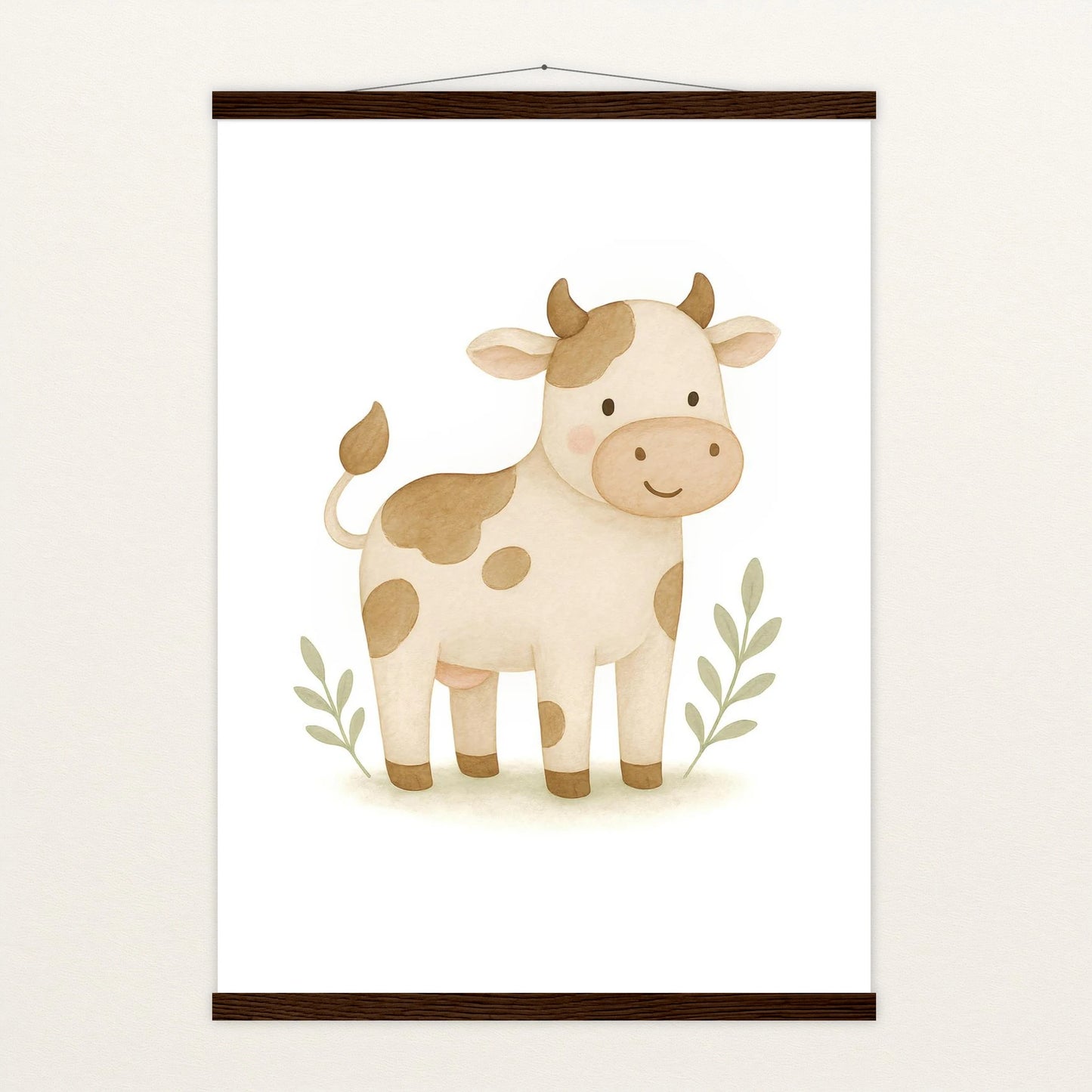 Klara die Kuh Poster mit Leisten von tinylearner