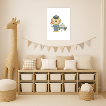 Leo der Löwe - Motiv: "Polizei" Poster von tinylearner