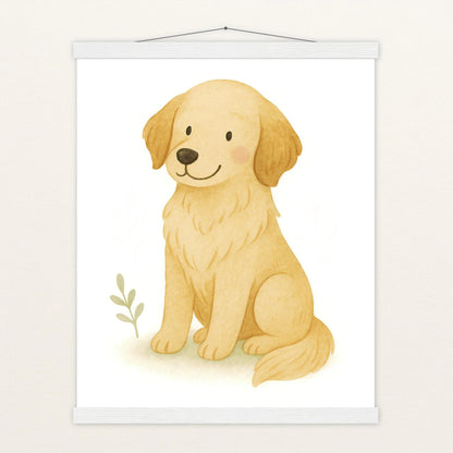 Hugo der Hund Poster mit Leisten von tinylearner