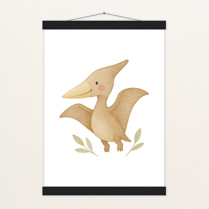 Dinosaurier Pteranodon Poster mit Leisten von tinylearner