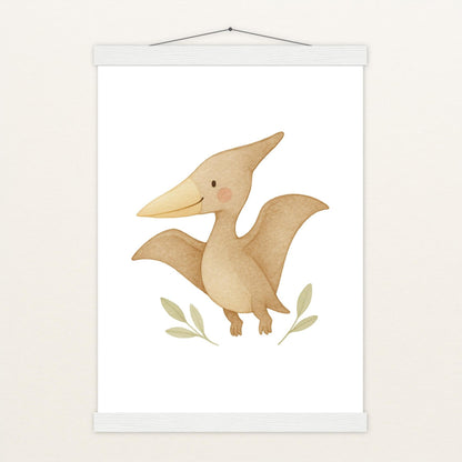 Dinosaurier Pteranodon Poster mit Leisten von tinylearner