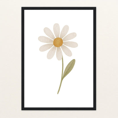 Gänseblümchen Poster mit Holzrahmen von tinylearner
