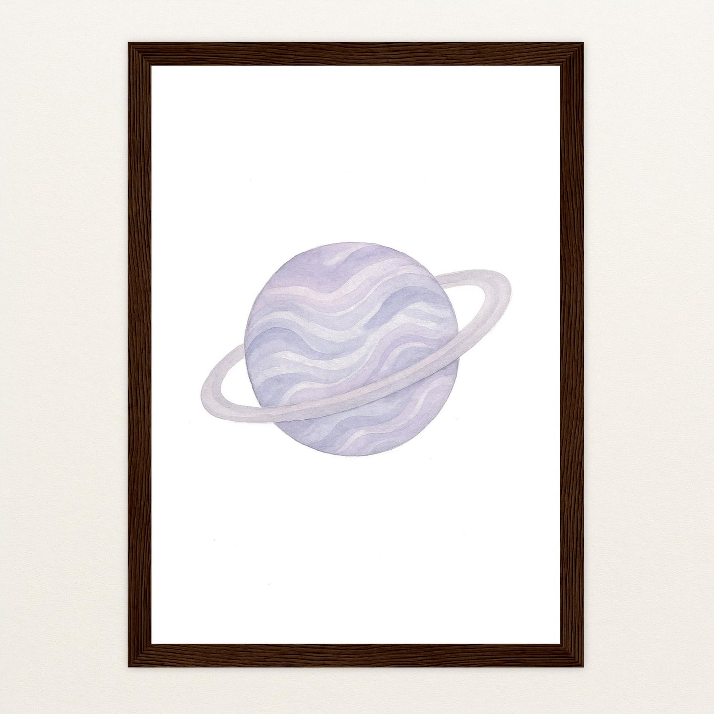 Planet Poster mit Holzrahmen von tinylearner