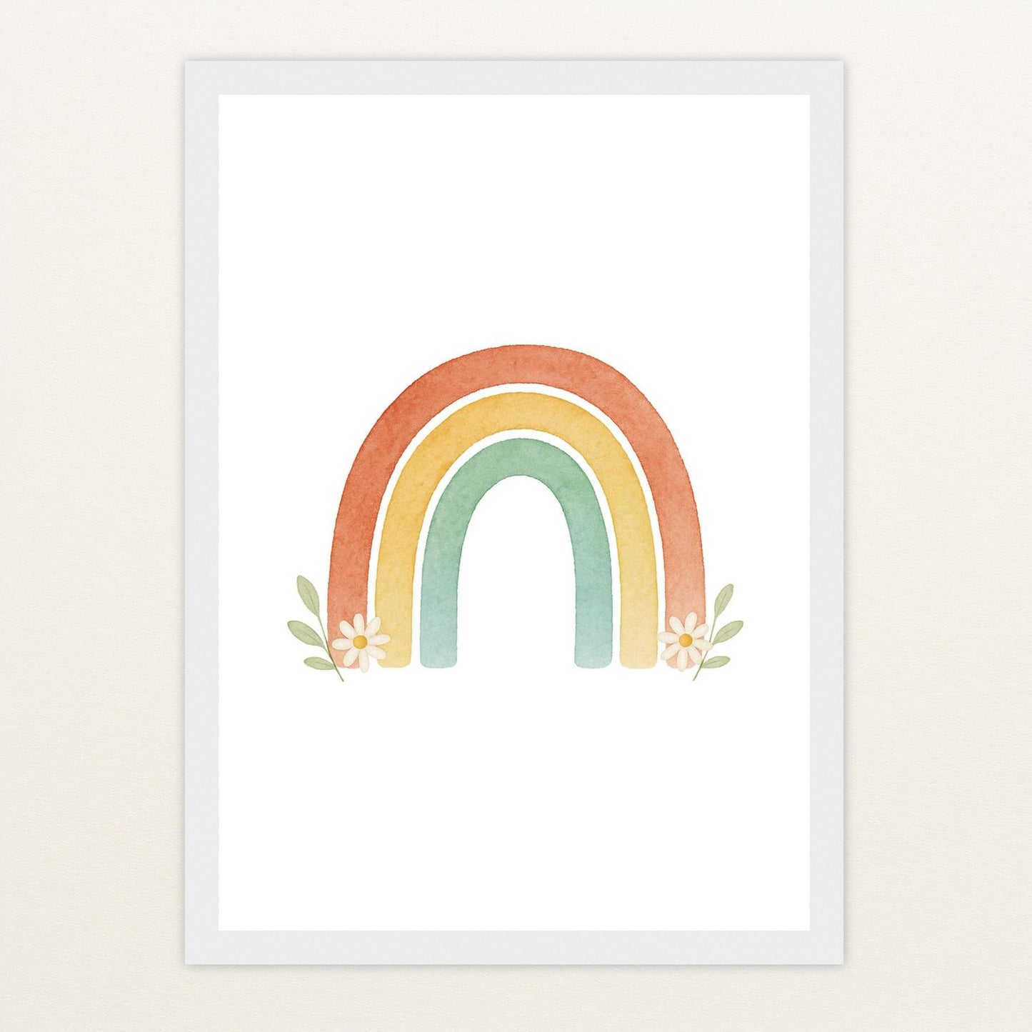 Regenbogen Poster mit Holzrahmen von tinylearner