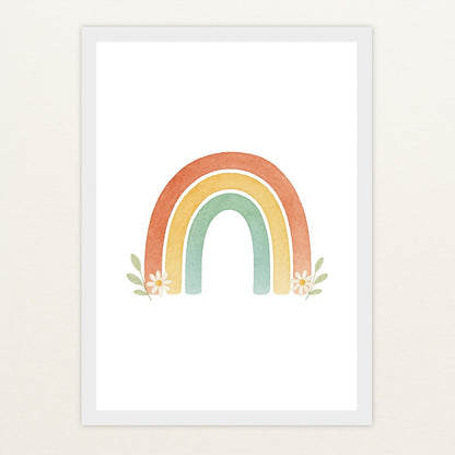 Regenbogen Poster mit Holzrahmen von tinylearner
