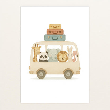 Tierfreunde - Motiv: "Reisebus" Poster von tinylearner