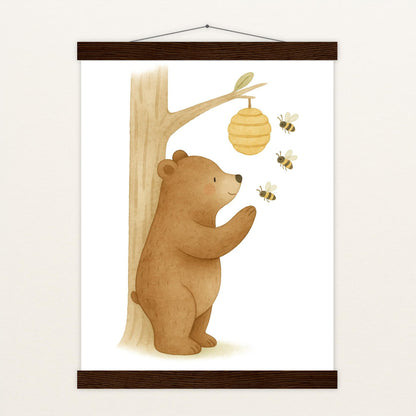 Balu der Bär - Motiv: "Bienenstock" Poster mit Leisten von tinylearner