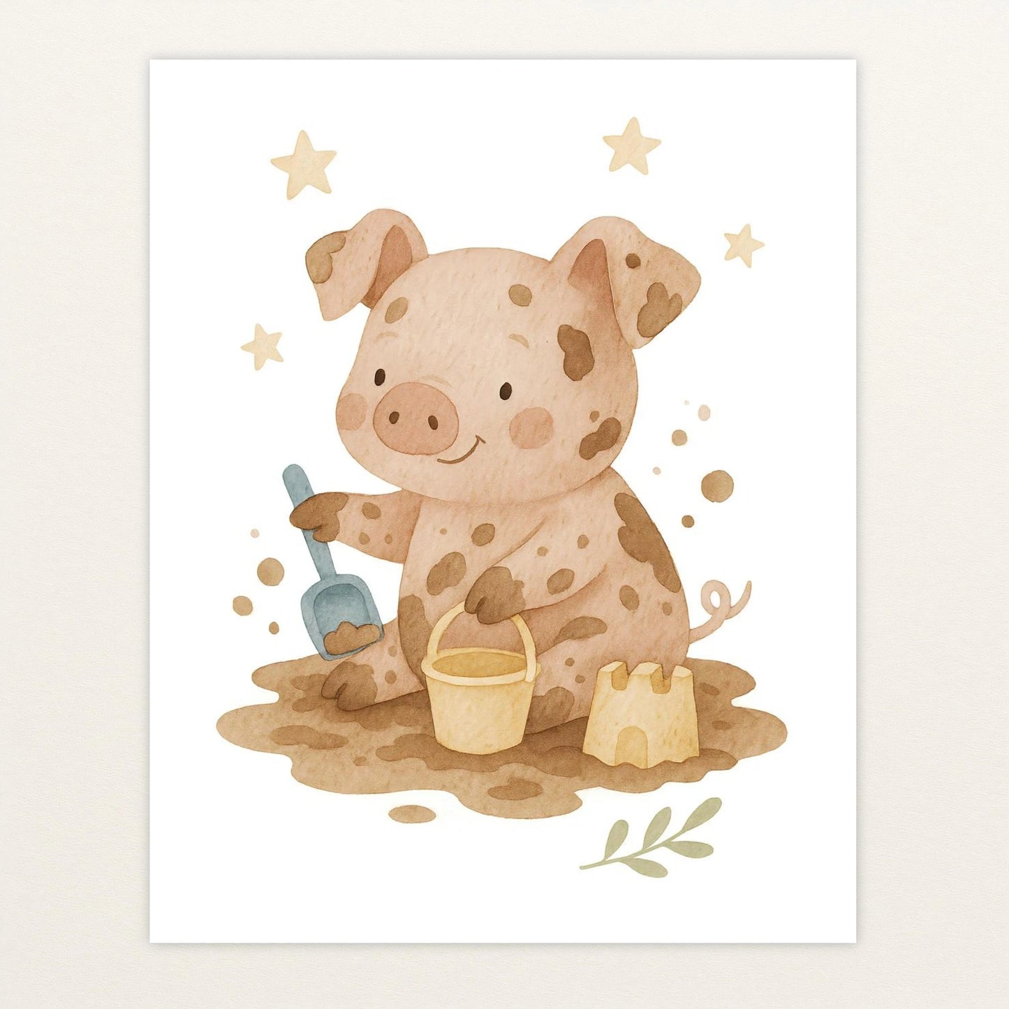 Susi das Schwein - Motiv: "Sandkasten" Poster von tinylearner