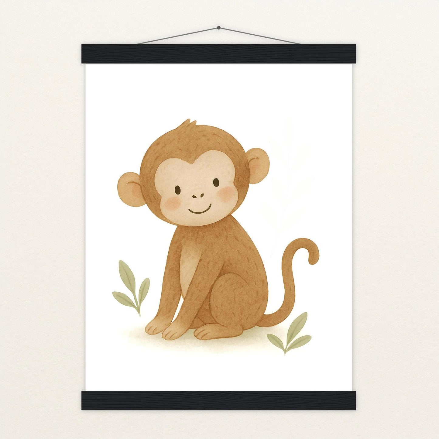 Aki der Affe Poster mit Leisten von tinylearner