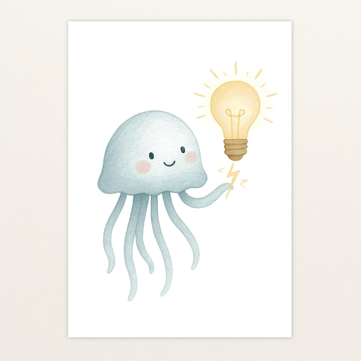 Quinn die Qualle - Motiv: "Glühbirne" Poster von tinylearner