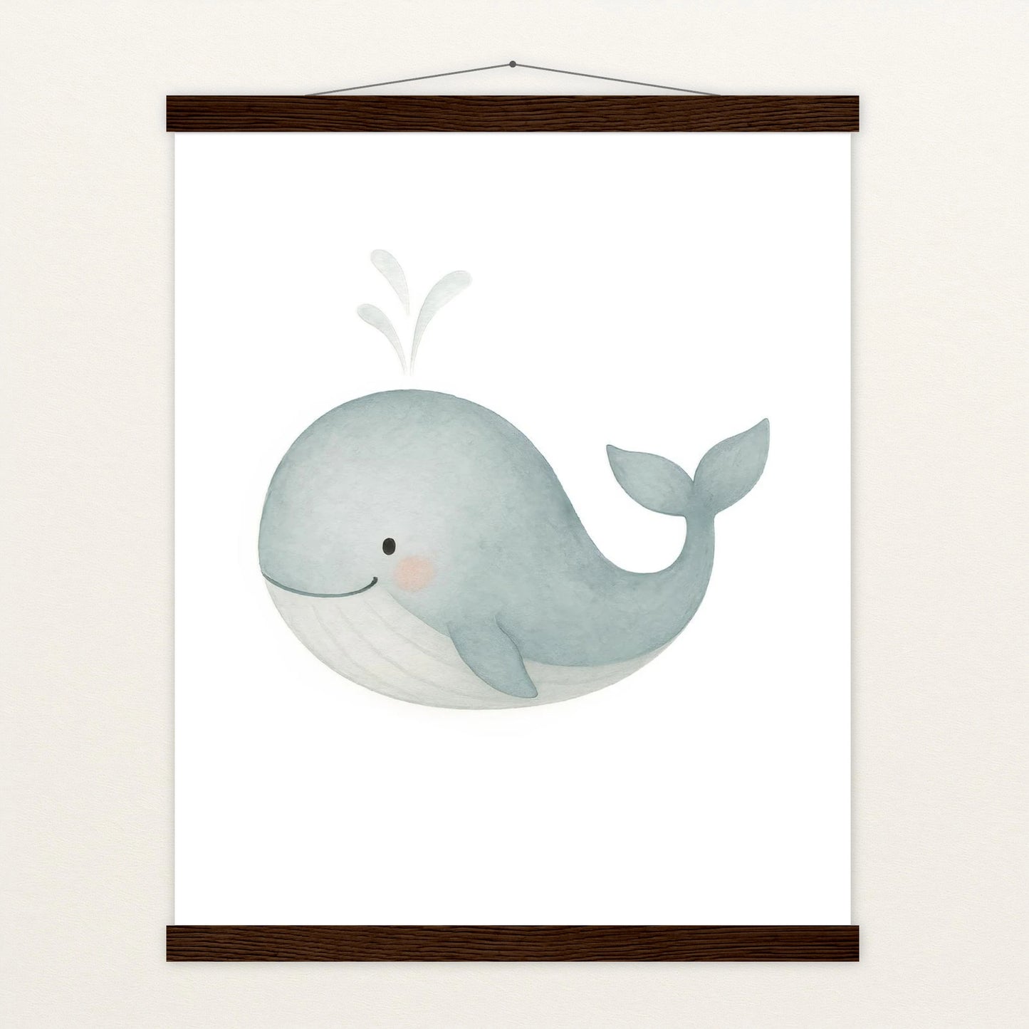 Willi der Wal Poster mit Leisten von tinylearner