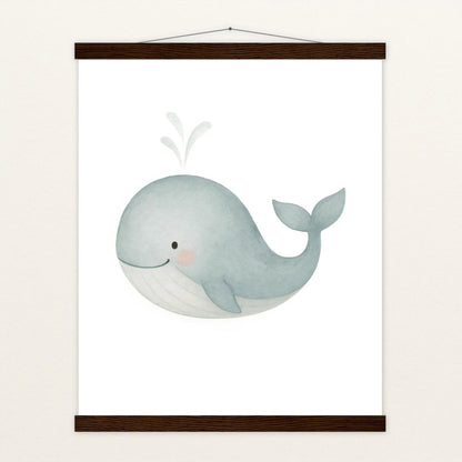 Willi der Wal Poster mit Leisten von tinylearner