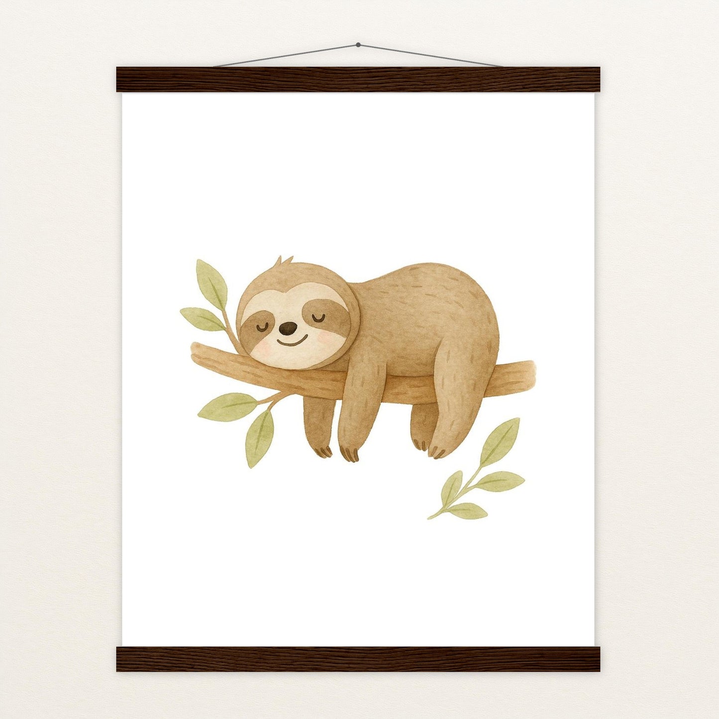 Fred das Faultier Poster mit Leisten von tinylearner