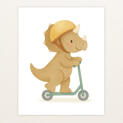 Dinosaurier Triceratops - Motiv: "Roller" Poster von tinylearner