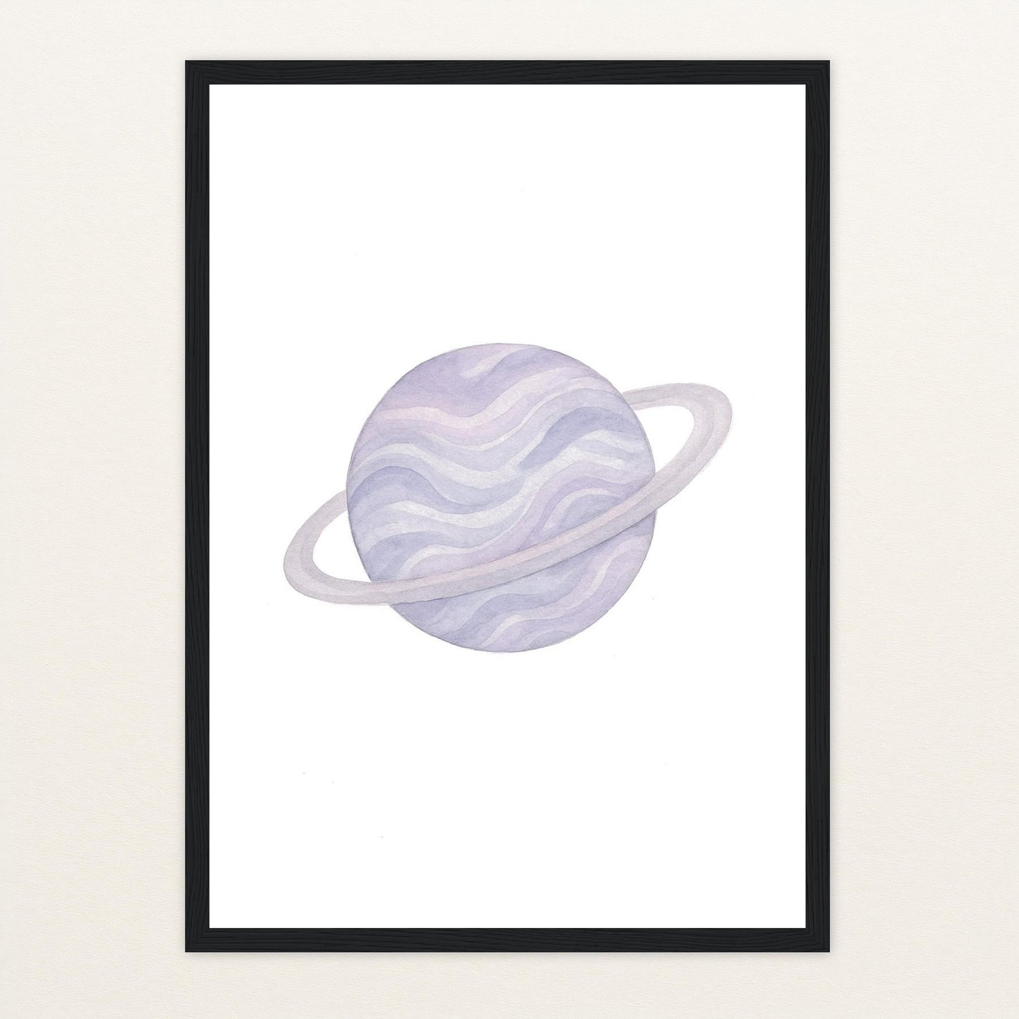 Planet Poster mit Holzrahmen von tinylearner