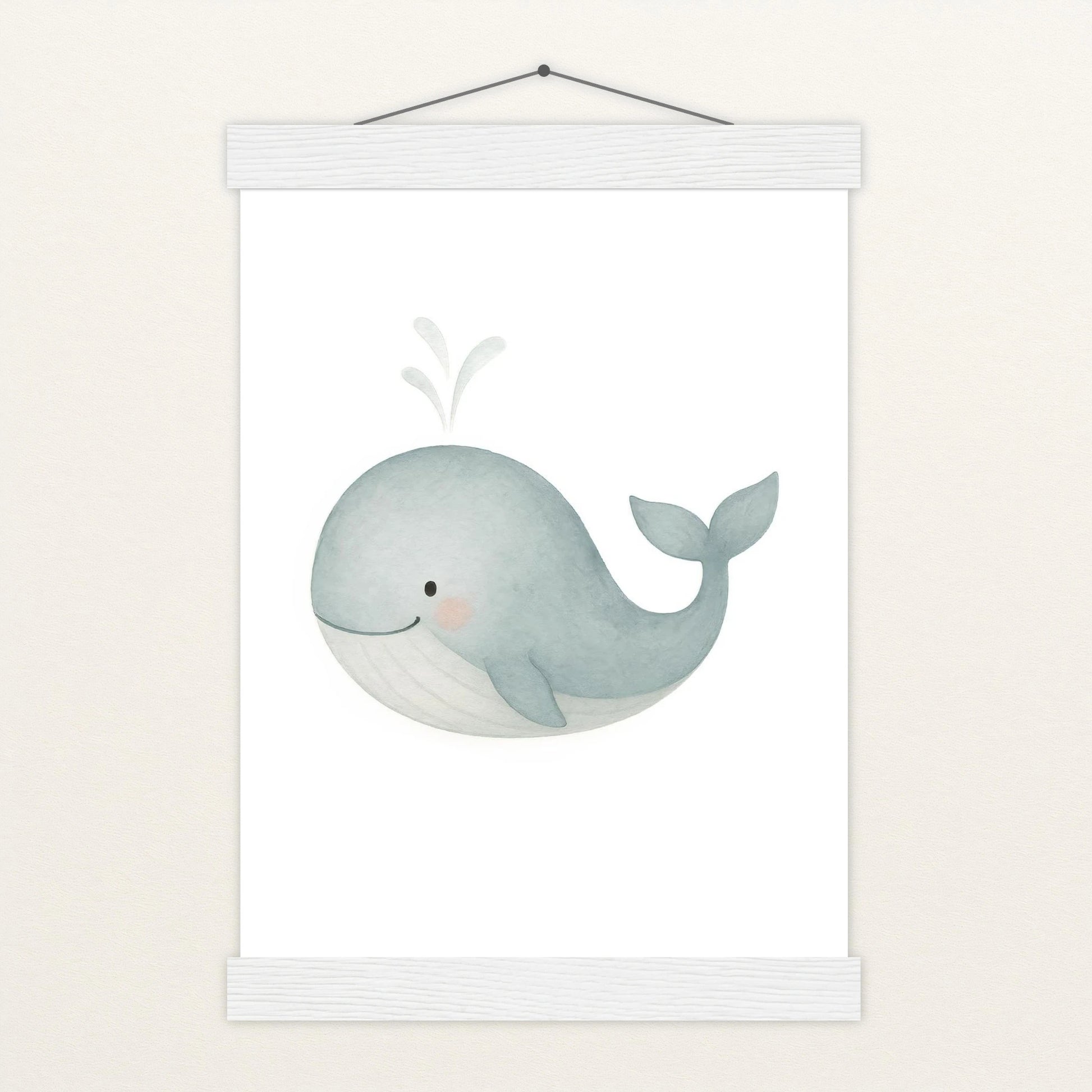 Willi der Wal Poster mit Leisten von tinylearner