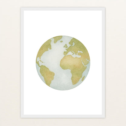 Erde Poster mit Holzrahmen von tinylearner