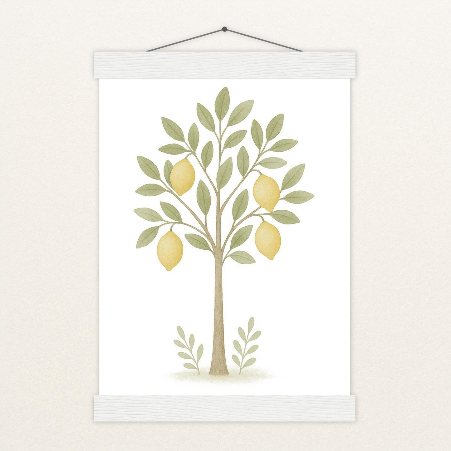 Zitronenbaum Poster mit Leisten von tinylearner