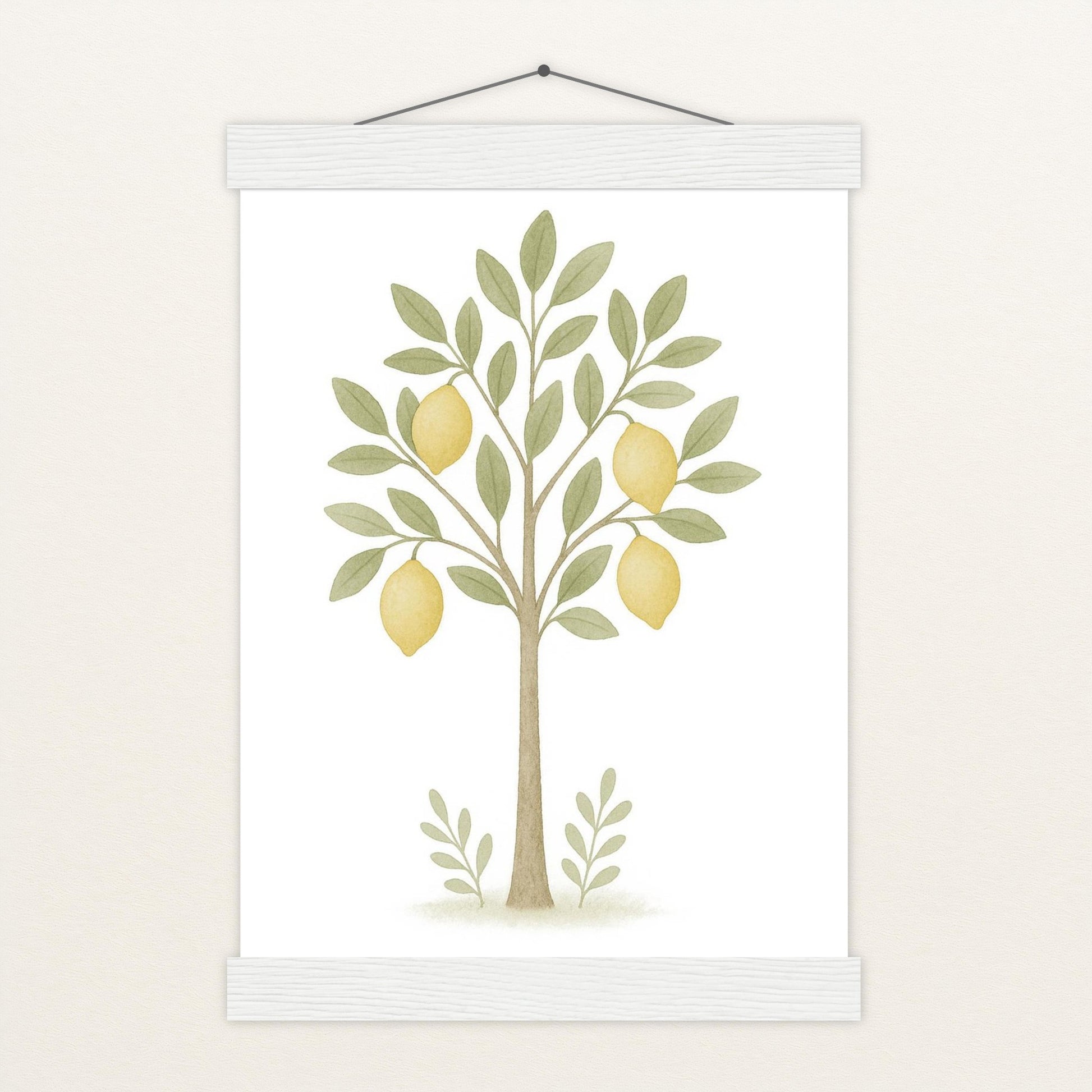Zitronenbaum Poster mit Leisten von tinylearner