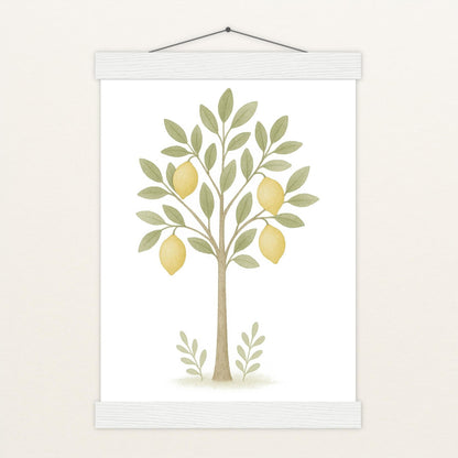 Zitronenbaum Poster mit Leisten von tinylearner