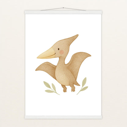Dinosaurier Pteranodon Poster mit Leisten von tinylearner