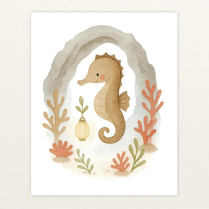 Suri das Seepferdchen - Motiv: "Höhle" Poster von tinylearner