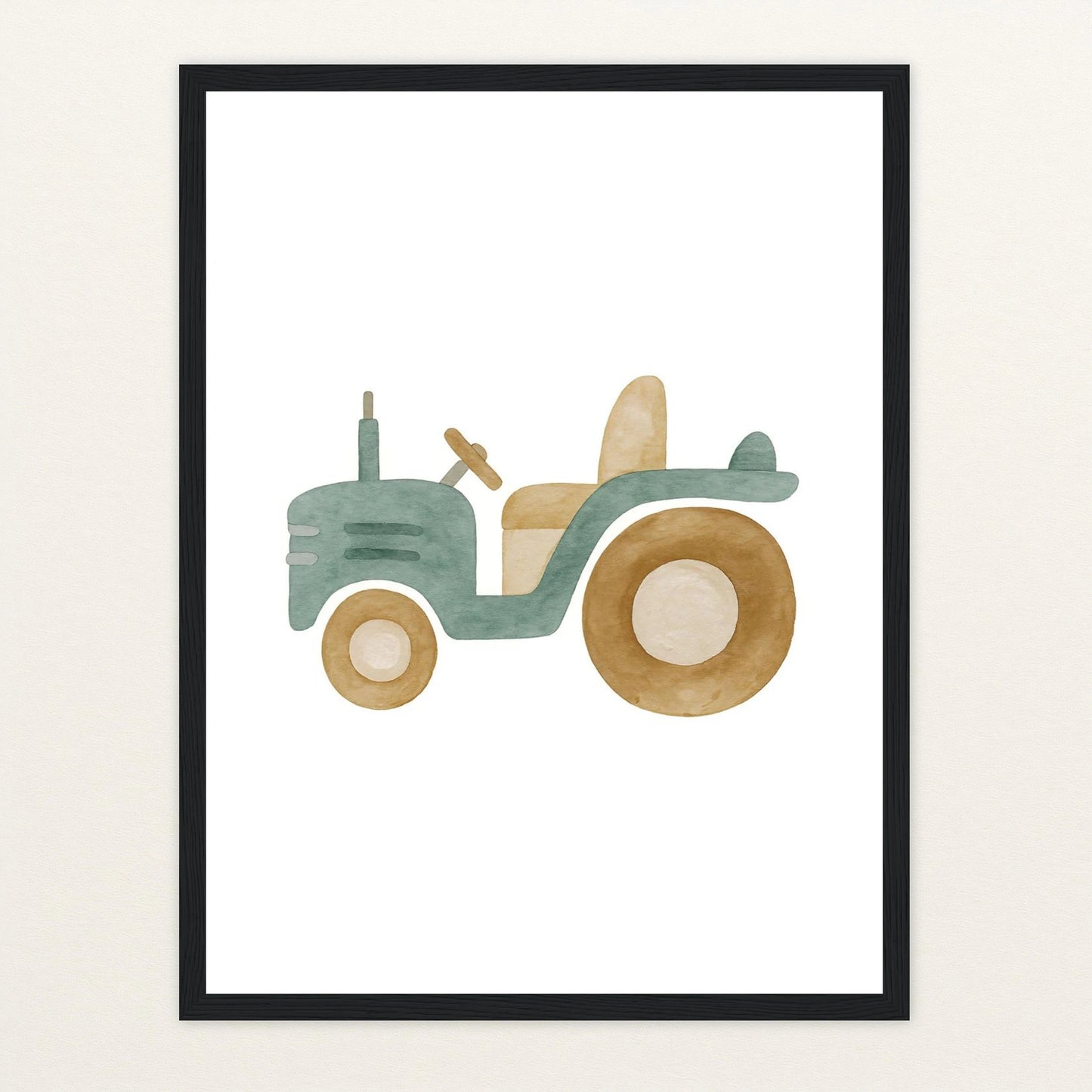 Traktor Poster mit Holzrahmen von tinylearner