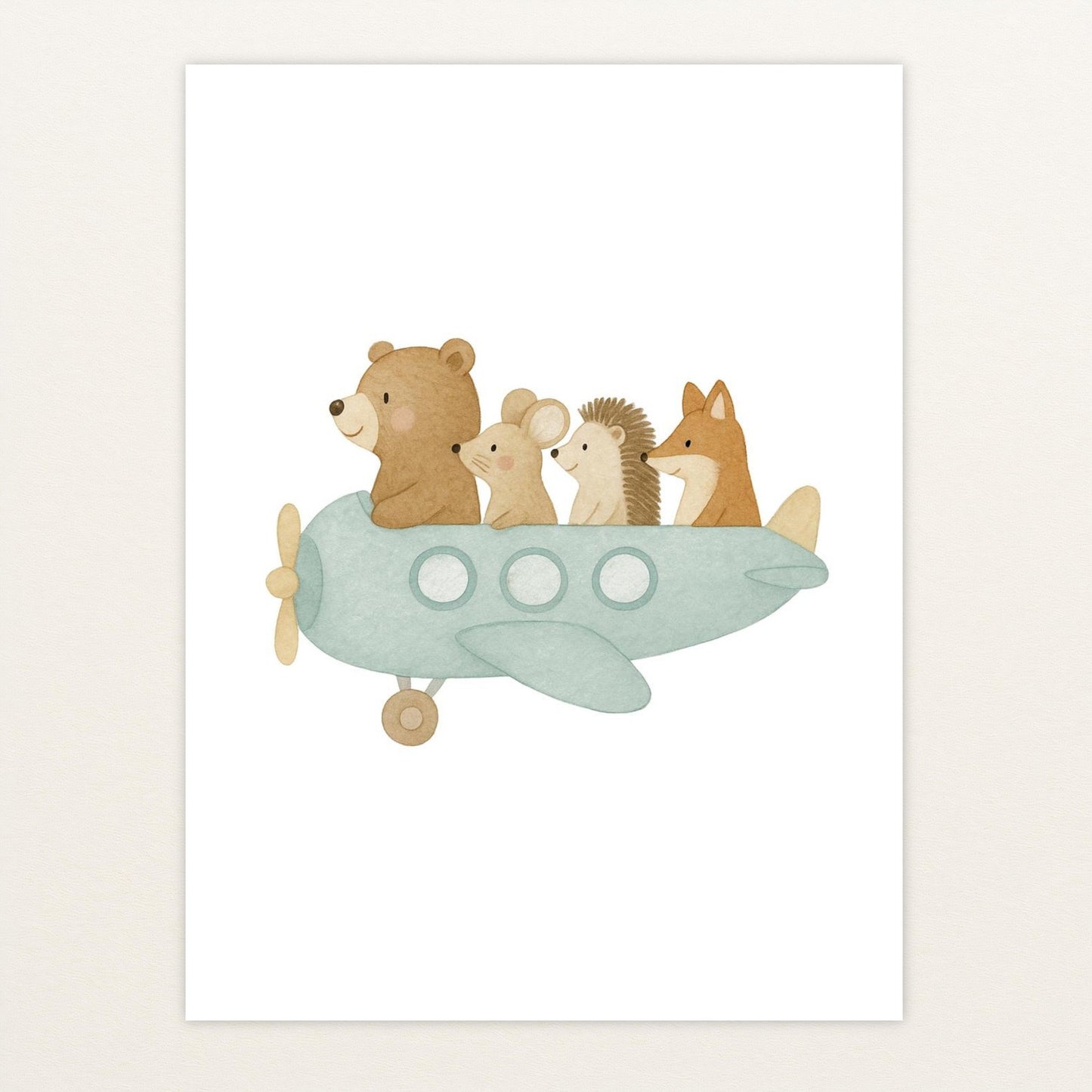 Tierfreunde - Motiv: "Flugzeug" Poster von tinylearner