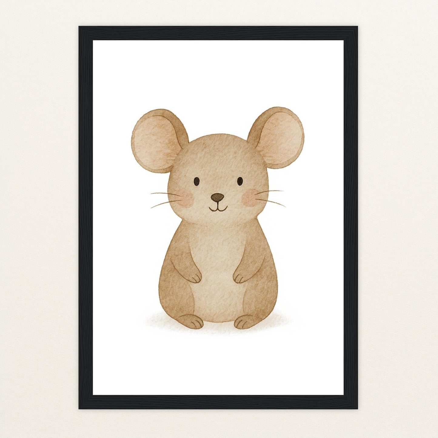 Mimi die Maus Poster mit Holzrahmen von tinylearner