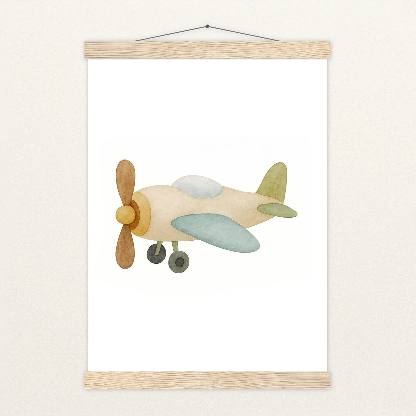 Propellerflugzeug Poster mit Leisten von tinylearner