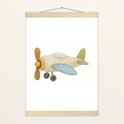 Propellerflugzeug Poster mit Leisten von tinylearner
