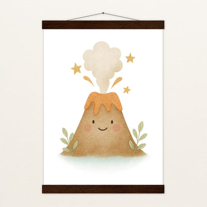 Vulkan Poster mit Leisten von tinylearner