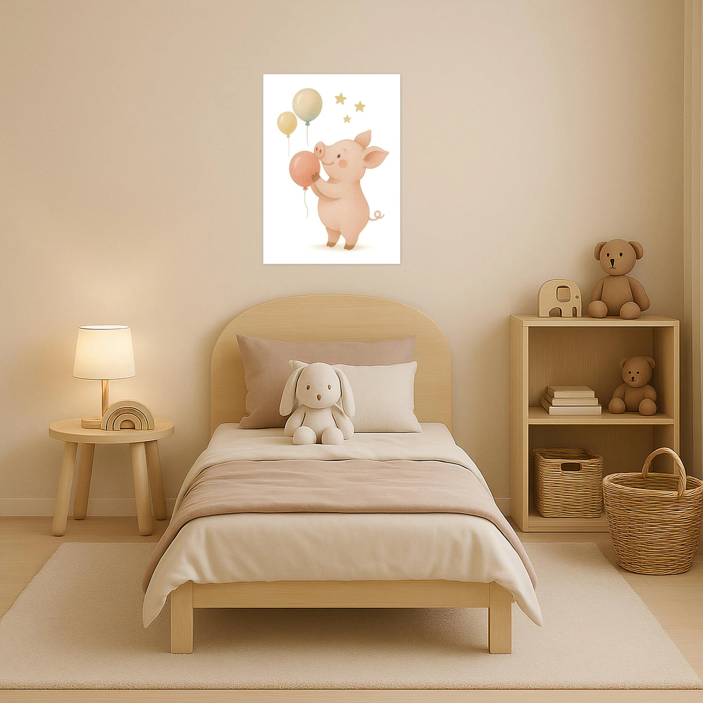 Susi das Schwein - Motiv: "Ballons" Poster von tinylearner