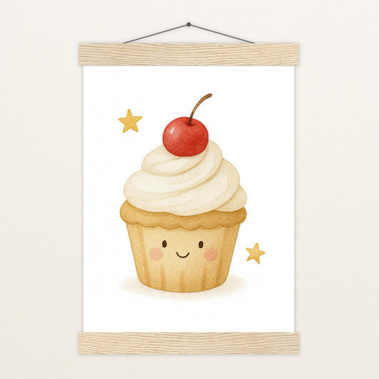 Süßes: Cupcake Poster mit Leisten von tinylearner