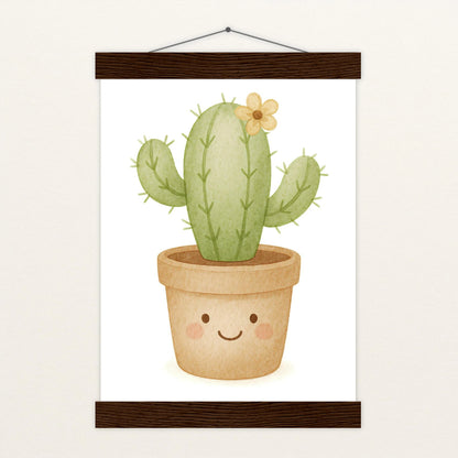 Kaktus Poster mit Leisten von tinylearner