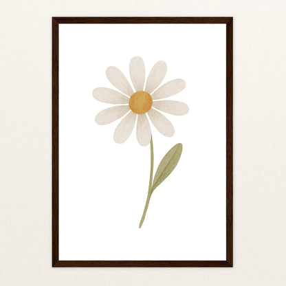 Gänseblümchen Poster mit Holzrahmen von tinylearner