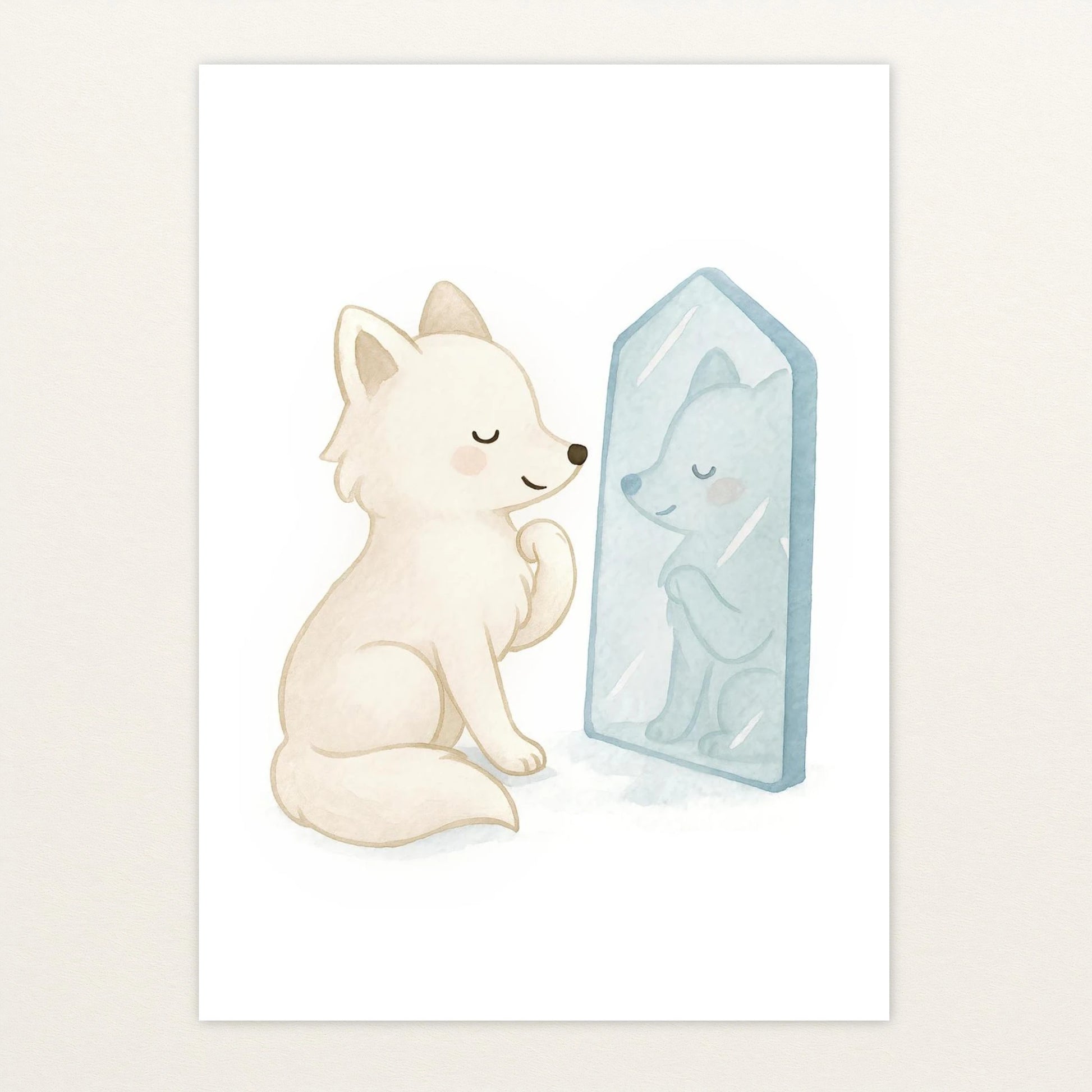 Pino der Polarfuchs - Motiv: "Spiegel" Poster von tinylearner