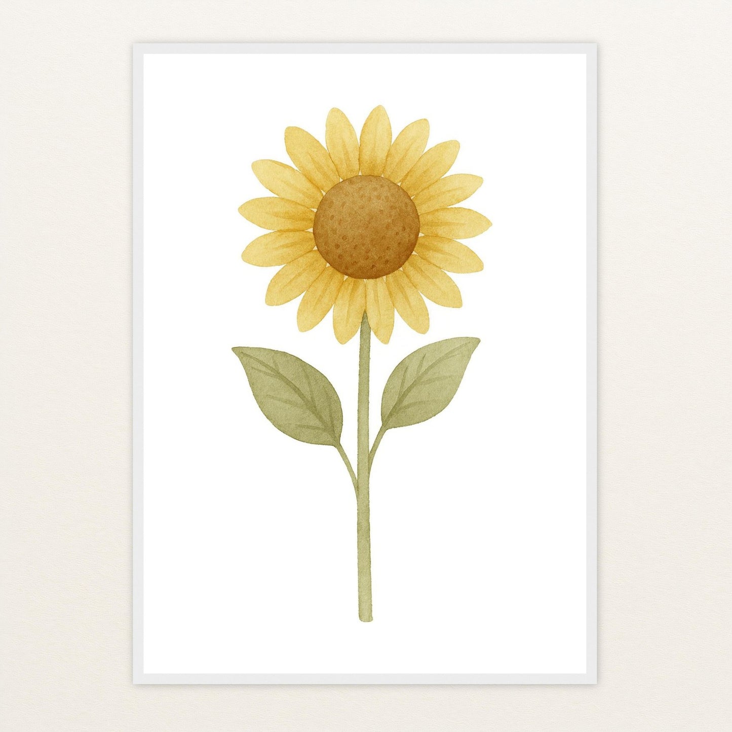 Sonnenblume Poster mit Holzrahmen von tinylearner