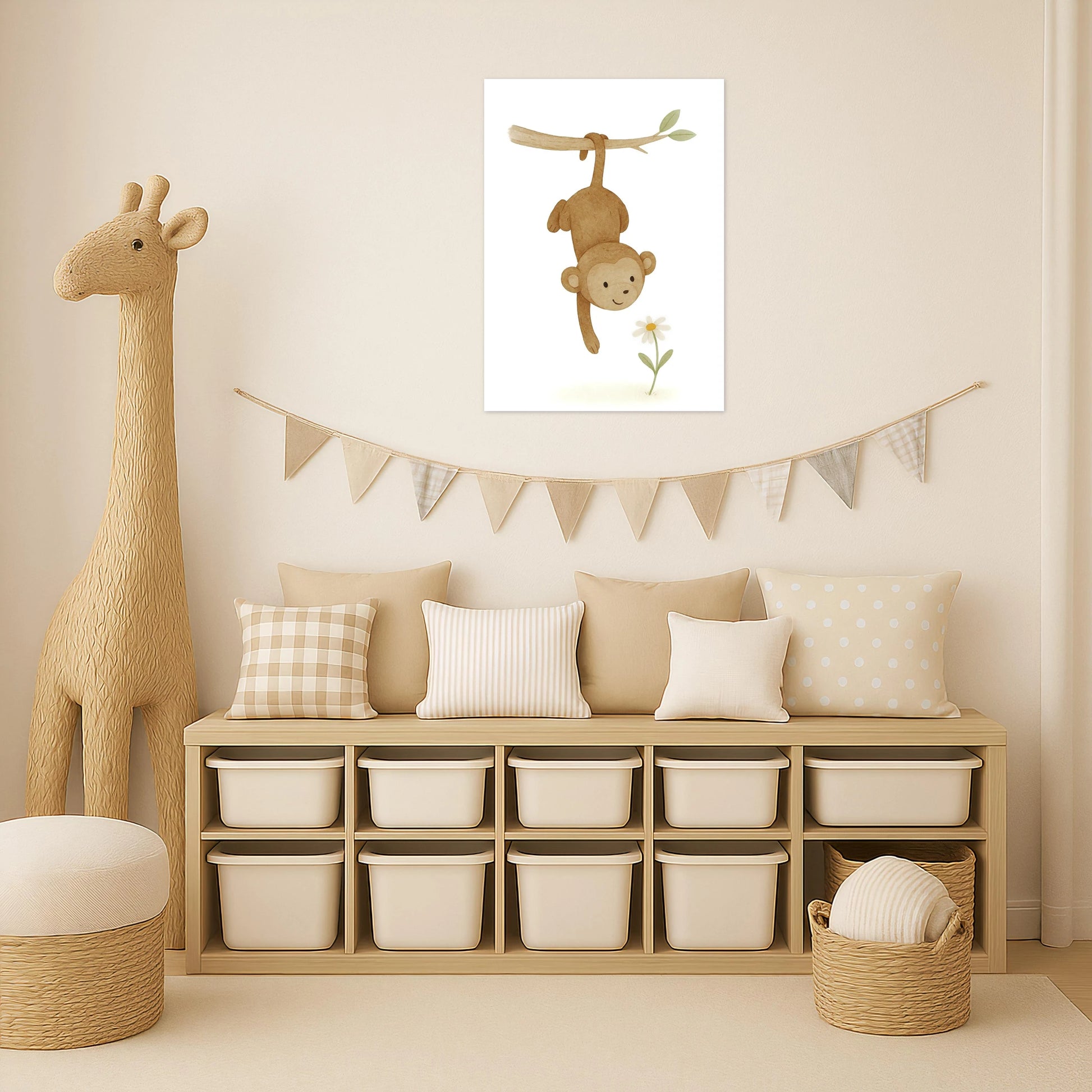 Aki der Affe - Motiv: "Gänseblümchen" Poster von tinylearner