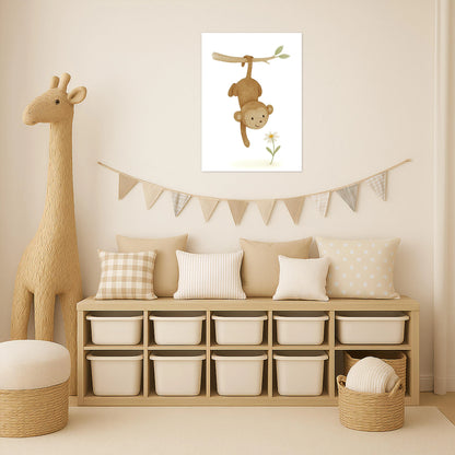 Aki der Affe - Motiv: "Gänseblümchen" Poster von tinylearner