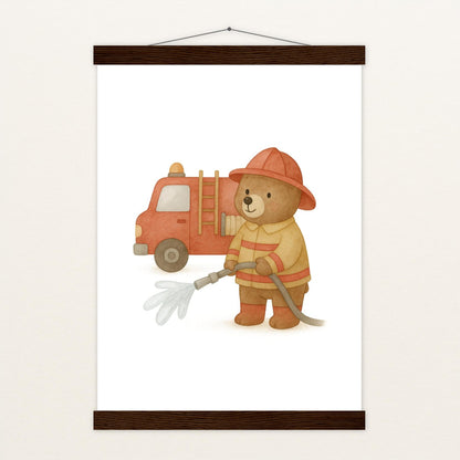 Balu der Bär - Motiv: "Feuerwehr" Poster mit Leisten von tinylearner