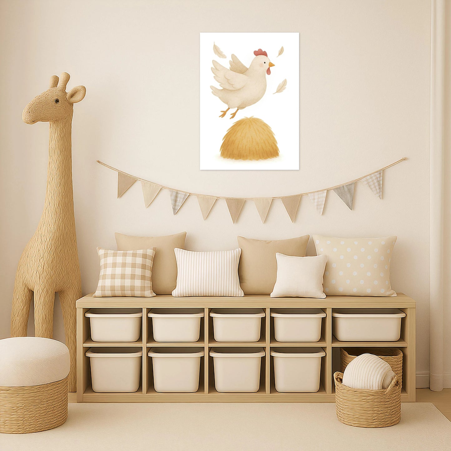 Hanni das Huhn - Motiv: "Heu" Poster von tinylearner