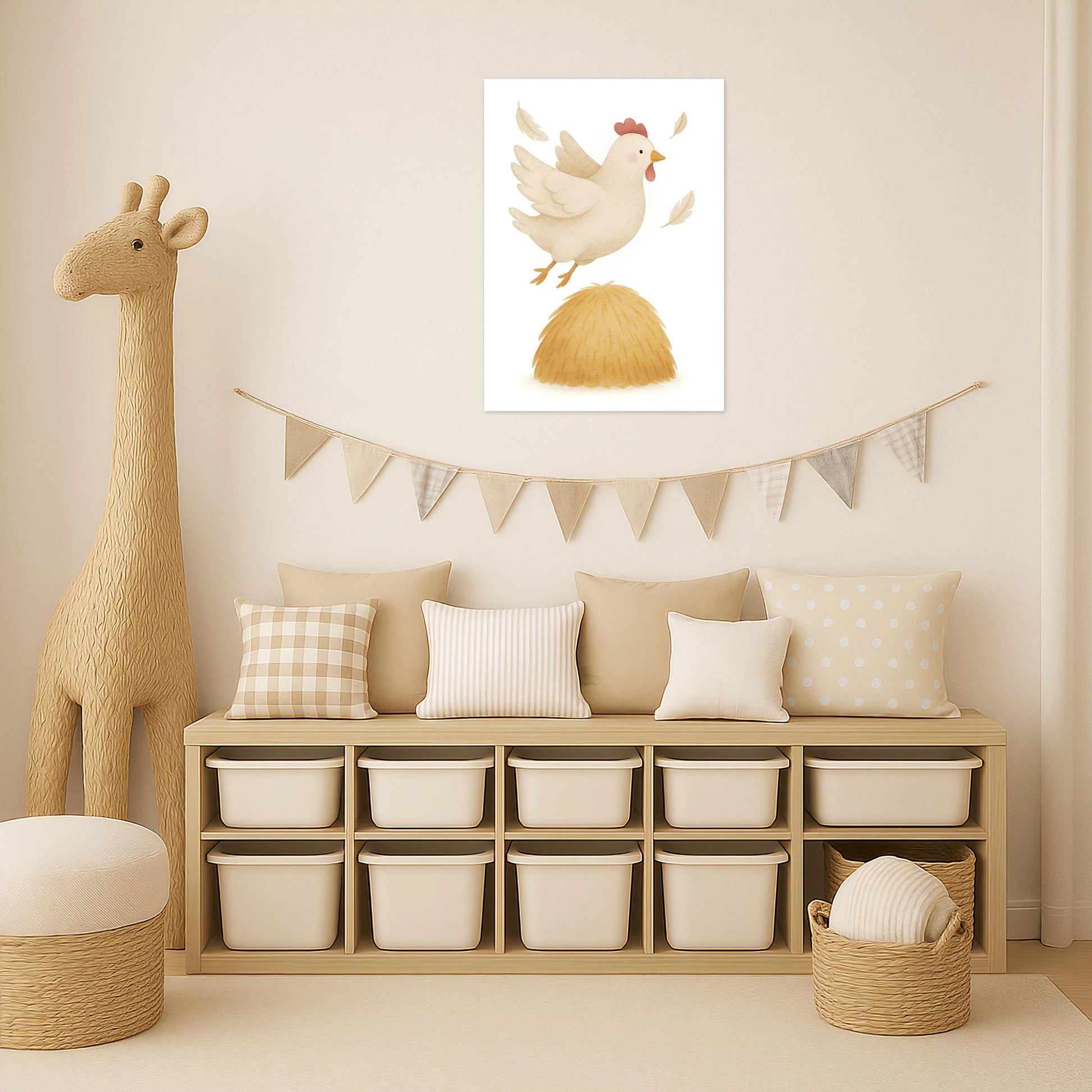 Hanni das Huhn - Motiv: "Heu" Poster von tinylearner