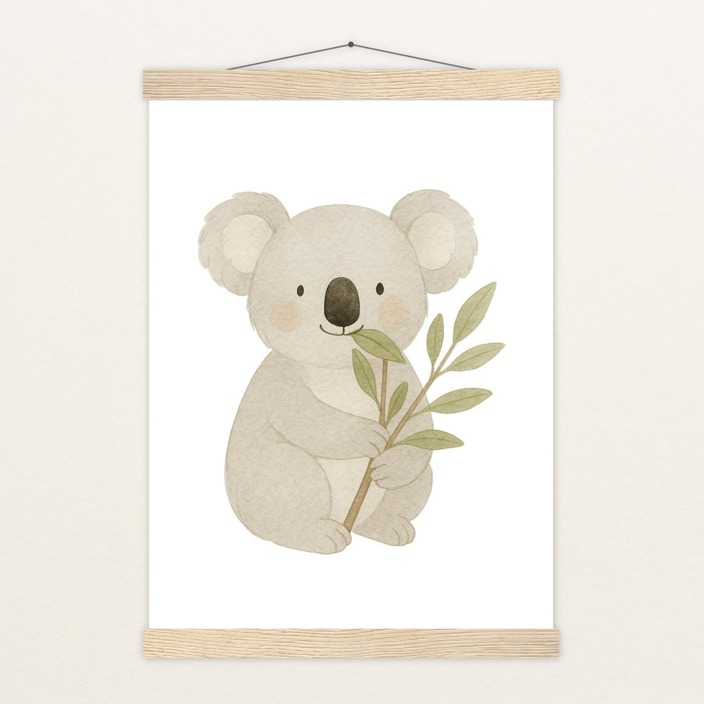Kori der Koala - Motiv: "Eukalyptus" Poster mit Leisten von tinylearner