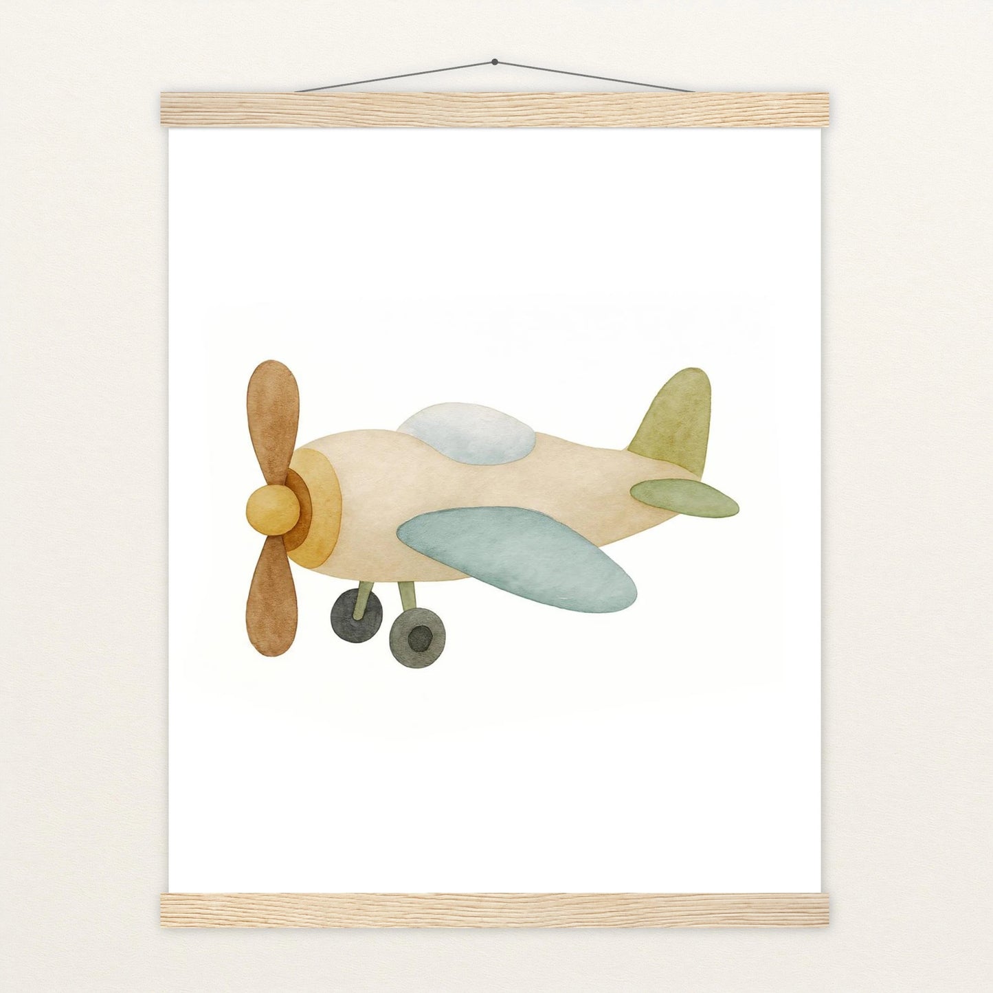 Propellerflugzeug Poster mit Leisten von tinylearner