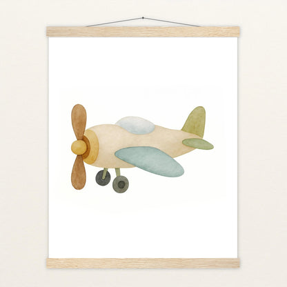 Propellerflugzeug Poster mit Leisten von tinylearner