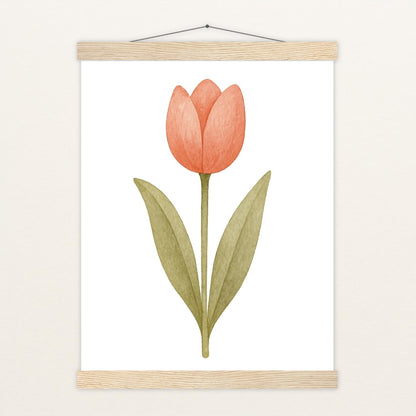 Tulpe Poster mit Leisten von tinylearner